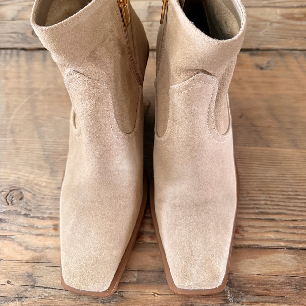 Vince Camuto Cream Ankle Booties